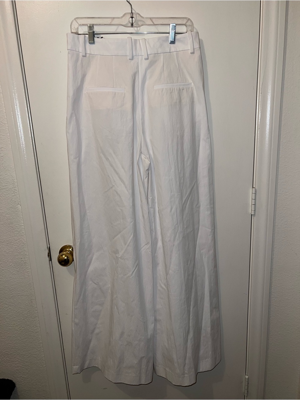 Zara White High-Waist Pleated Pants - Picture 2 of 7